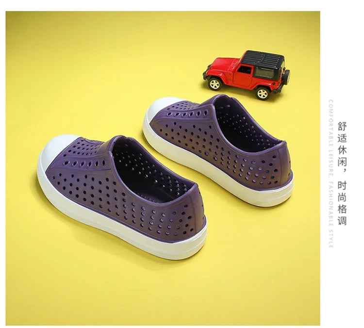 2024 New Kids Shoes Summer Breathable Quick-Drying Water Shoes with Drainage Holes Boys Girls Sandals 24-34
