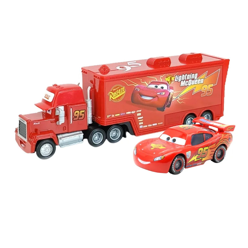 2025 New Disney Pixar Cars And Truck Set Lightning Mcqueen Uncle Mike Model Trucks Racing Car New Year Christmas Gift for Boys