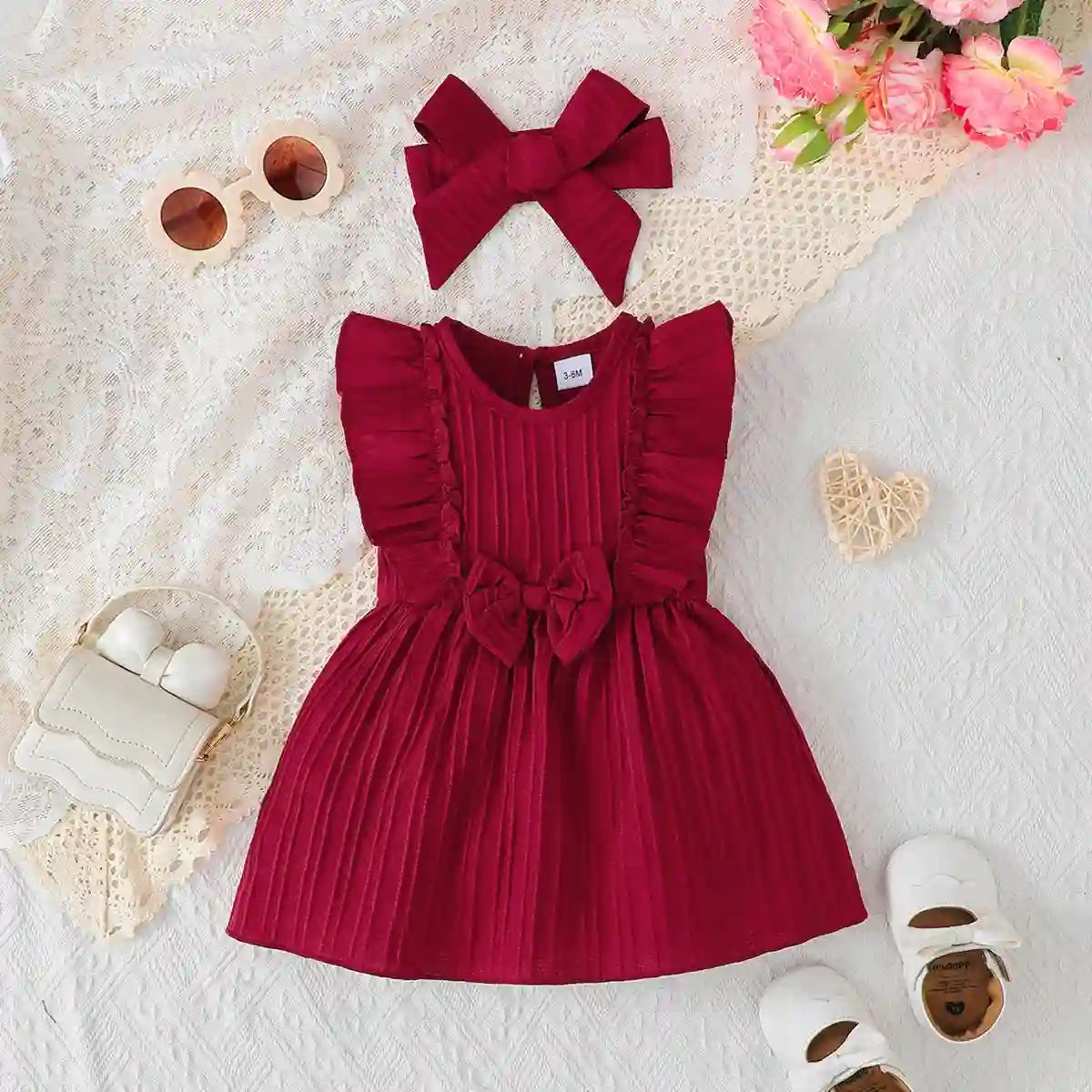 Freya Baby Girl Summer Dress with Headband for 0-24 Months