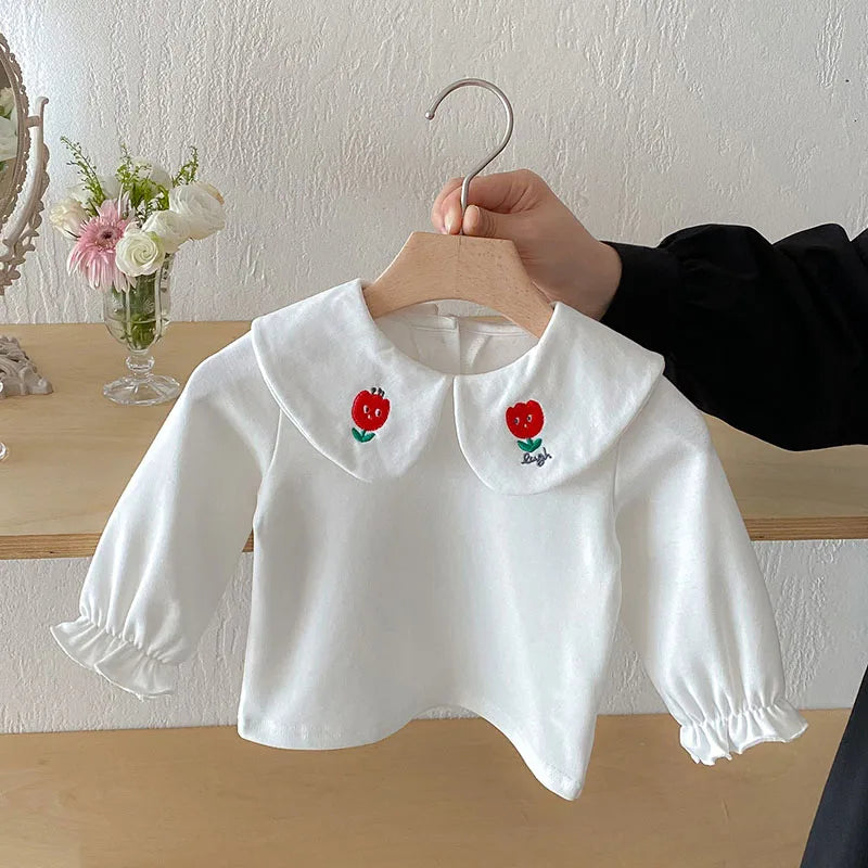 Hannah Peter Pan Collar Long-Sleeve Top