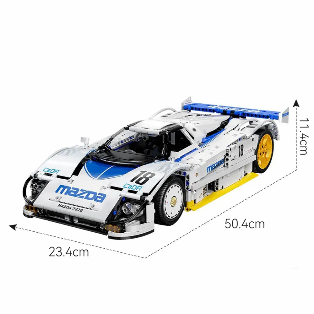 Technical MOC 787B Endurance Racing Car 1:10 Car Model Kit,1797PCS Auto Building Blocks Brick Puzzle Adults DIY Gift