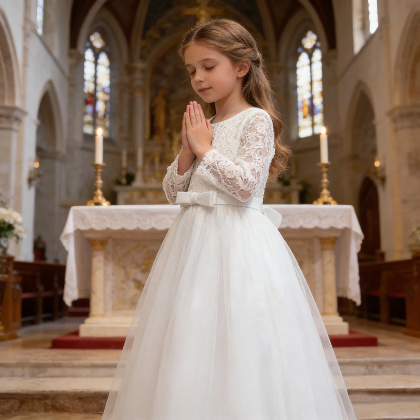 girls pageant White dresses Teenage Birthday Party Kids Bridesmaid Dress