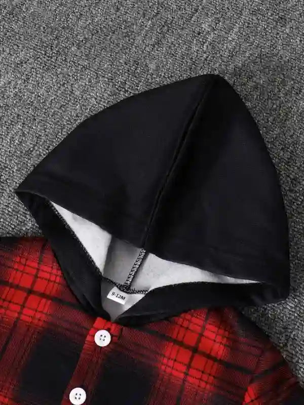 Plaid Fleece Lined Two-Piece for Boys