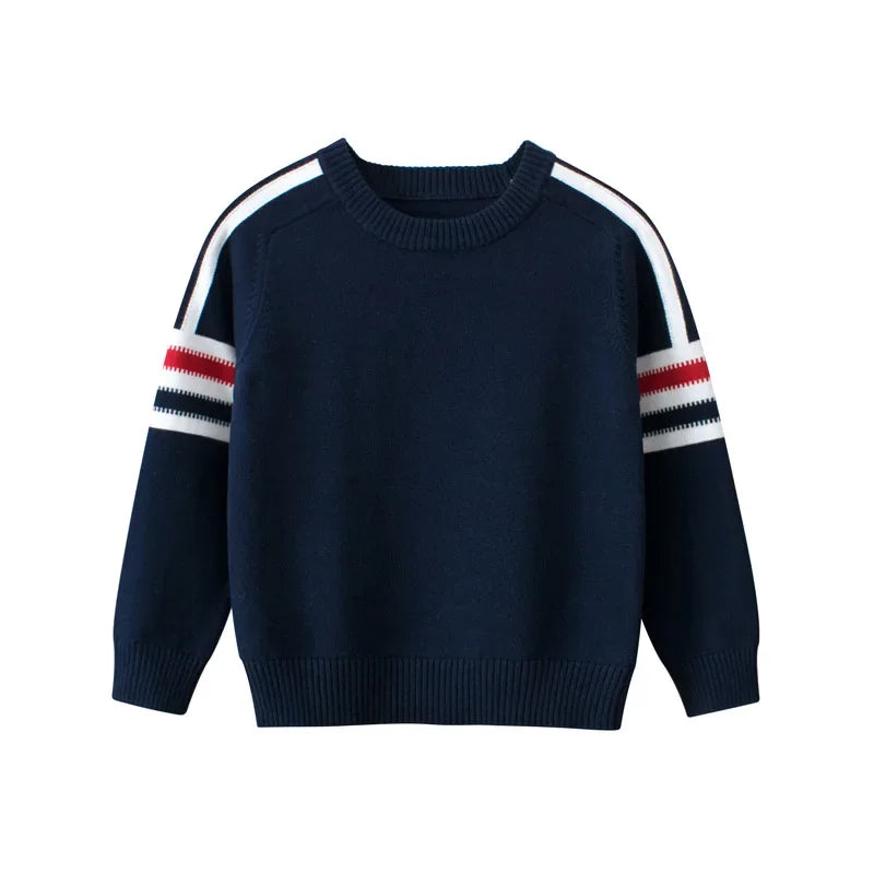 Omar Long sleeve Crew Neck Striped Sweater - GuGuTon baby store - Baby Fashion - Toddlers Outfits - Babies Outfits - Toddler Clothes - Kids Clothing - Newborn Clothes - Newborn Wear - Kids Wear - Trending Clothes - Trending Outfits - Fall Fashion - Winter Fashion - Girls Clothes - Boys Clothes - Babies Wear - Kids Accessories - KidsWear - Summer Clothes - Summer Fashion - Summer Trend - Falls Sweaters - Tops - Bottom - Jeans - Blouse - Dresses - Newborn Dresses - Toys