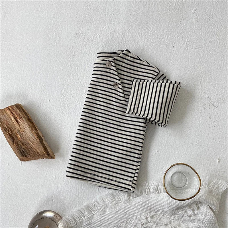 Awilda Baby Cotton Long Sleeve Striped Top