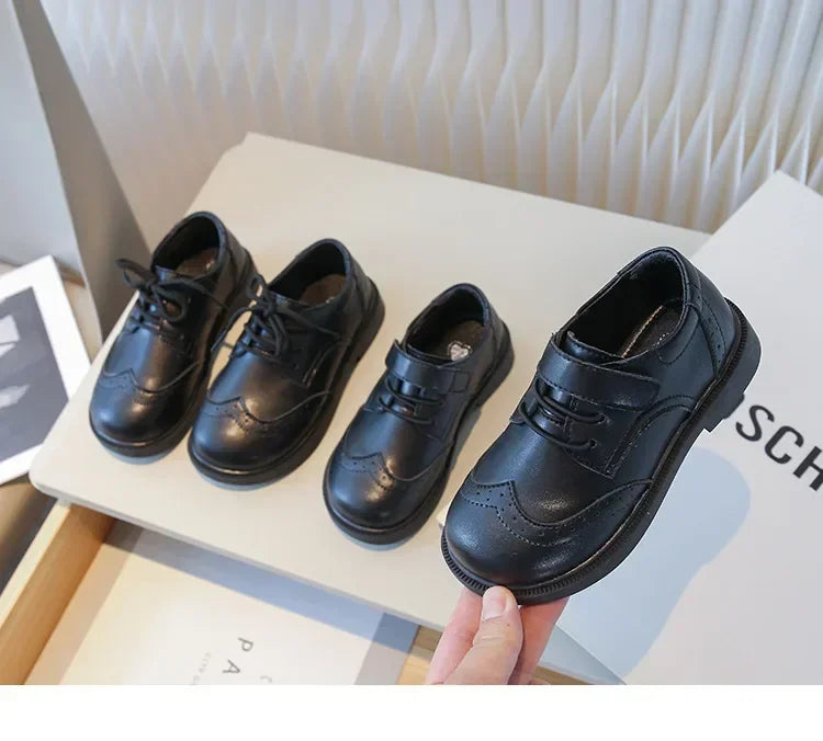 School Student Shoes for Boys Kid Spring Autumn Block New Black Boy Girl Loafer Soft Sole Kid Flats