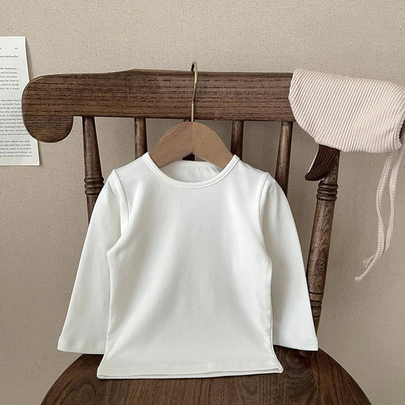 Raily Crewneck Long Sleeve Solid Casual Tops