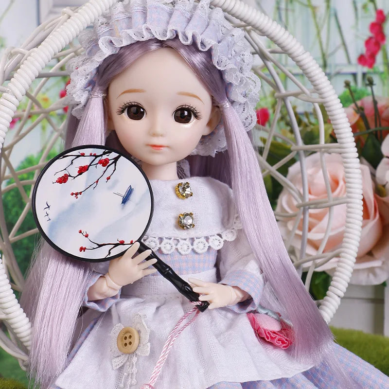 Fashion Cute 1/6 BJD Doll Full Set 30cm Princess Doll Ball Jointed Doll Girl Toy Gift Dolls for Girls Toys for Girls