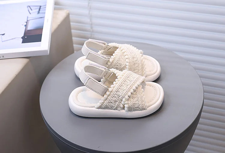 Girls Summer Beach Shoes Ethnic Style Kids Casual Sandals Soft Sole