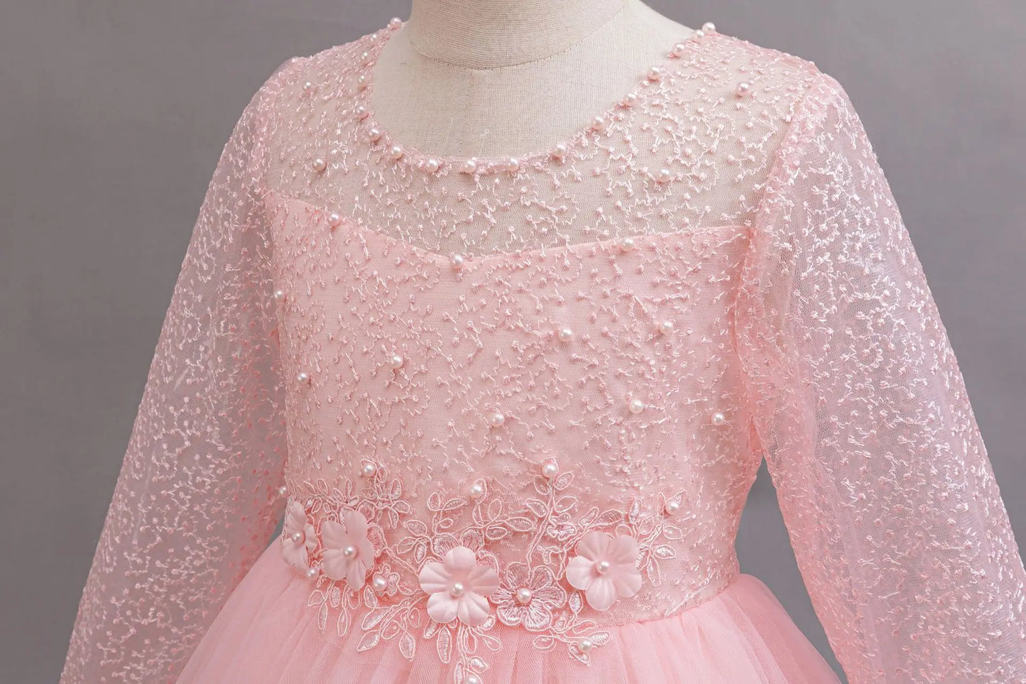New Girl Wedding Dress White Long Lace Princess Dress