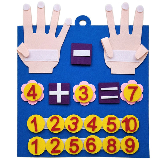 Toddler Montessori Toys Felt Finger Numbers Math Toy Children Counting Early Education