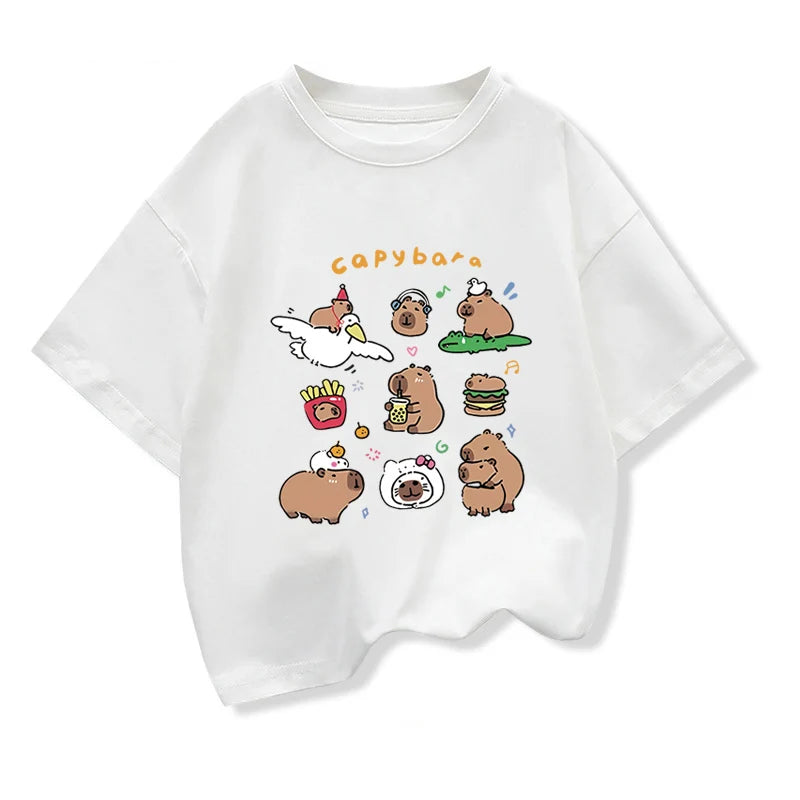 Ethan Cute Capibara Short Sleeve Tees