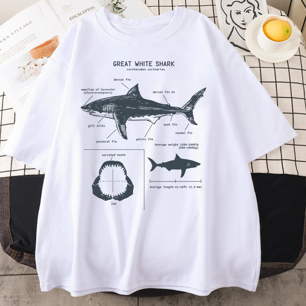 Dionis Great White Shark Anatomy T-Shirt Tops - GuGuTon baby store - Baby Fashion - Toddlers Outfits - Babies Outfits - Toddler Clothes - Kids Clothing - Newborn Clothes - Newborn Wear - Kids Wear - Trending Clothes - Trending Outfits - Fall Fashion - Winter Fashion - Girls Clothes - Boys Clothes - Babies Wear - Kids Accessories - KidsWear - Summer Clothes - Summer Fashion - Summer Trend - Falls Sweaters - Tops - Bottom - Jeans - Blouse - Dresses - Newborn Dresses - Toys