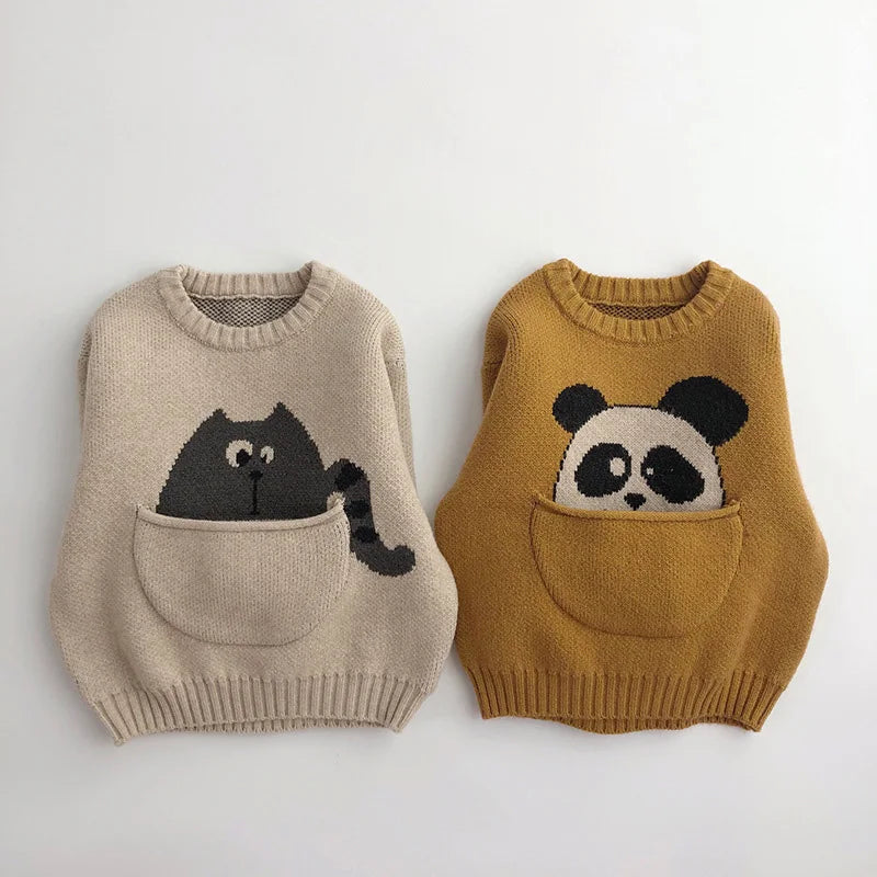 Gaby Cartoon Boys Knitwear Korean Style Sweater