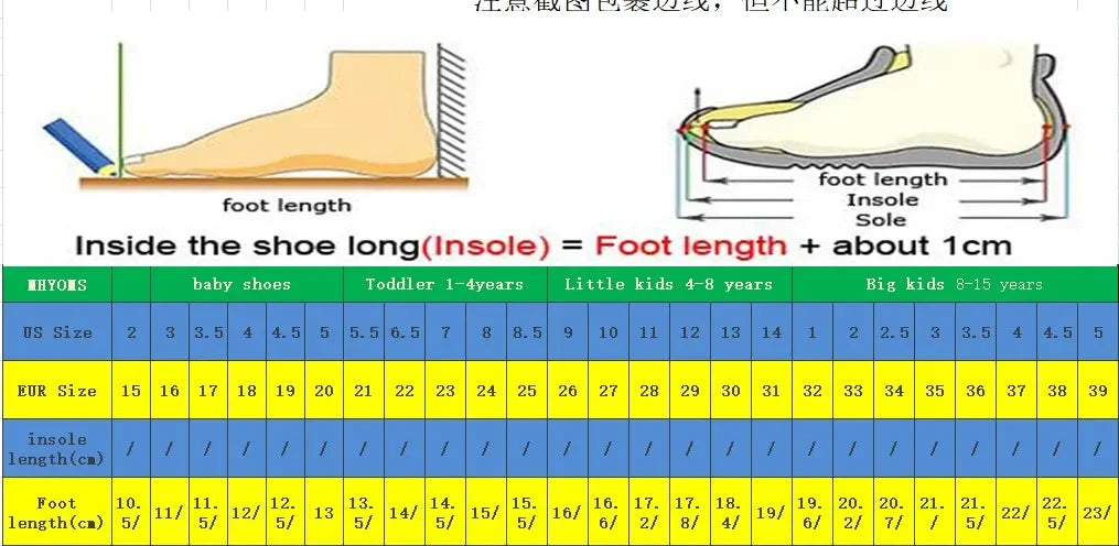 Junior Children Luminous Shoes for Toddlers with LED Lights