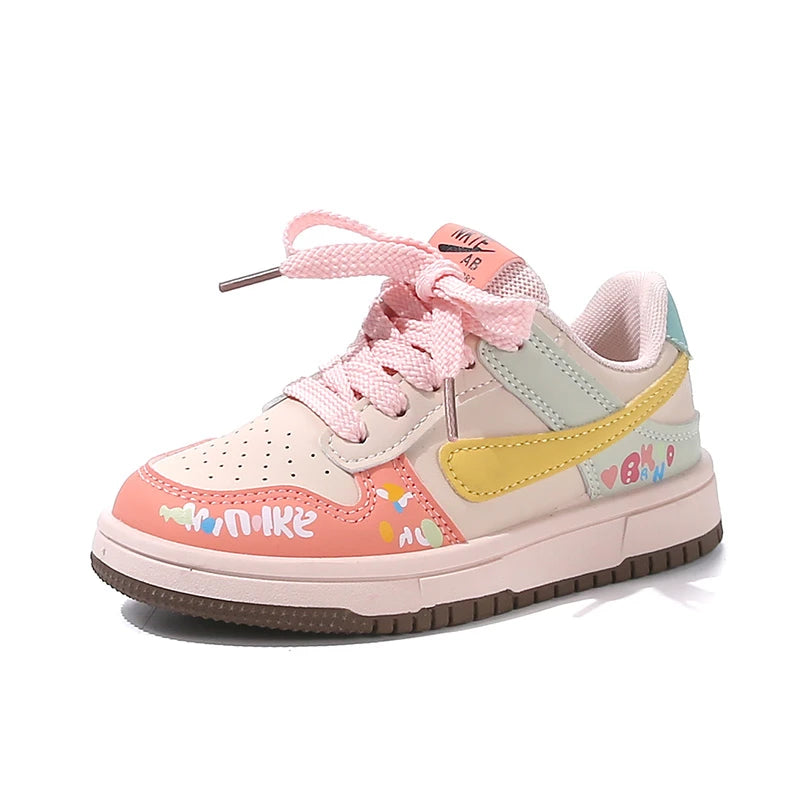 Girls Shoes Children Fashion Hip-hop Punk Graffiti Skateboard
