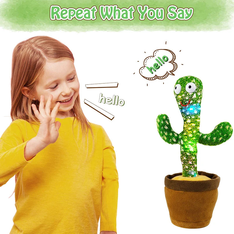 Dancing Cactus Toy for Kids - Musical Plush Speaker