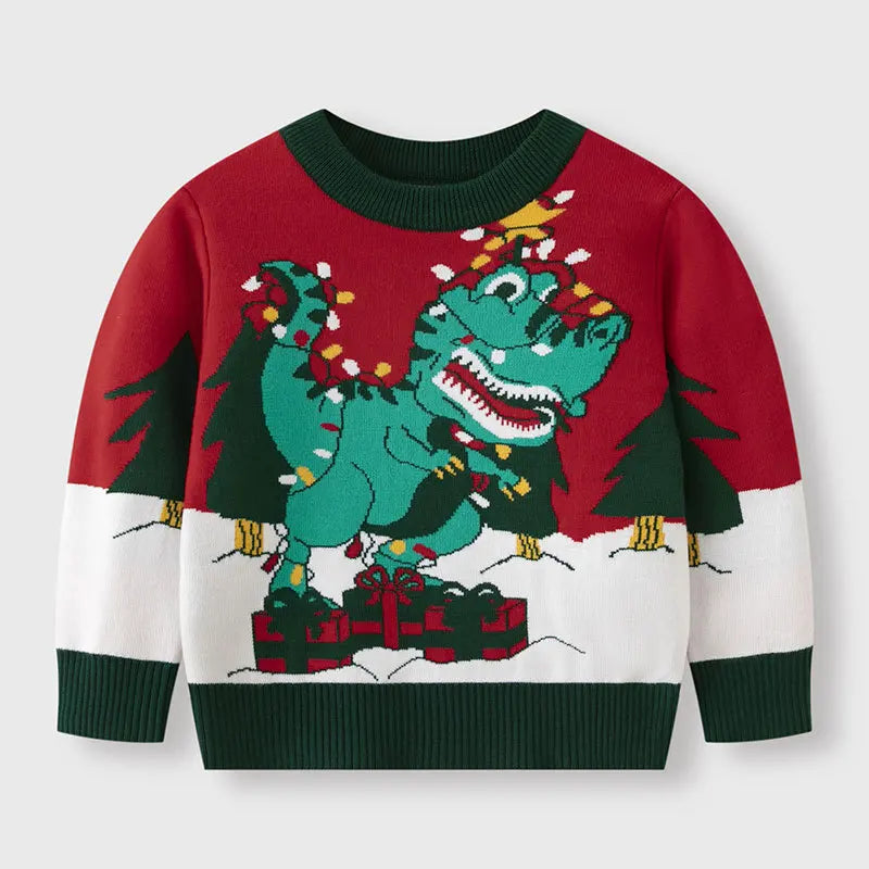 Camilo Cartoon Dinosaur Christmas Sweater