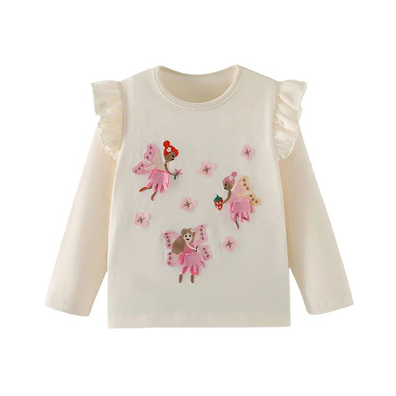 Paulina Long Sleeve Tale Embroidery Tops