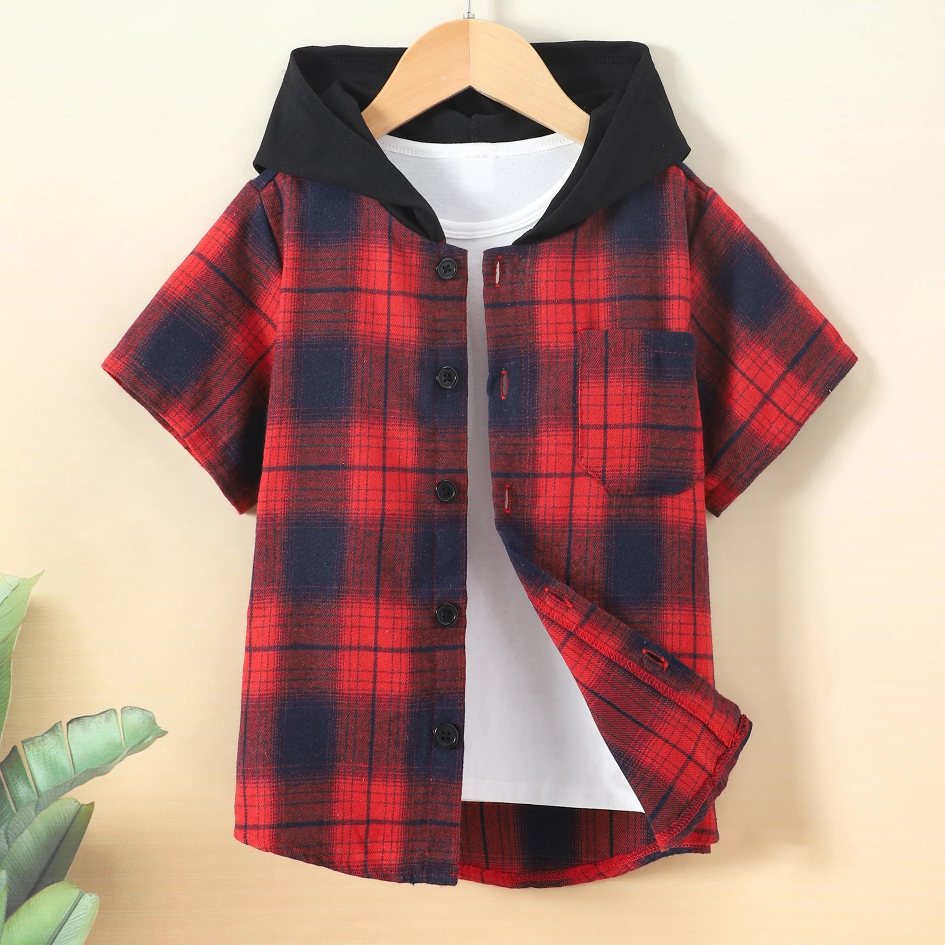 Ramon Casual Short Sleeve Hooded Shirt - GuGuTon baby store - Baby Fashion - Toddlers Outfits - Babies Outfits - Toddler Clothes - Kids Clothing - Newborn Clothes - Newborn Wear - Kids Wear - Trending Clothes - Trending Outfits - Fall Fashion - Winter Fashion - Girls Clothes - Boys Clothes - Babies Wear - Kids Accessories - KidsWear - Summer Clothes - Summer Fashion - Summer Trend - Falls Sweaters - Tops - Bottom - Jeans - Blouse - Dresses - Newborn Dresses - Toys