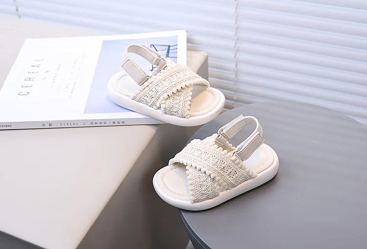 Girls Summer Beach Shoes Ethnic Style Kids Casual Sandals Soft Sole