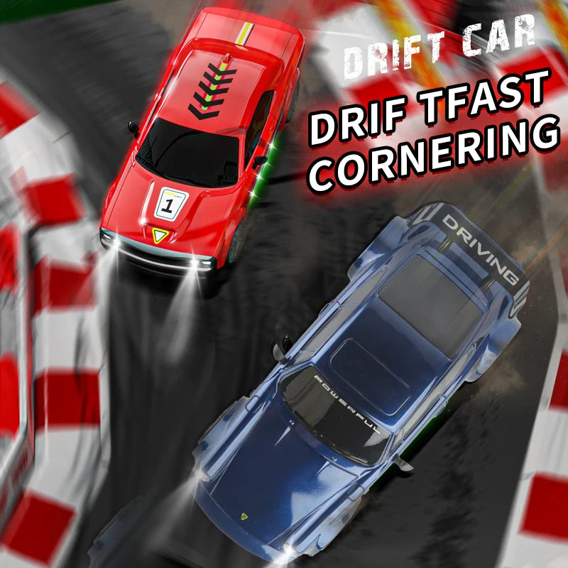 Remote Control RC Drift Car with LED Lights 2.4G Radio 4WD 20KM/H High Speed RTR RC Racing Truck Vehicle Toy Gift for Kid Adult