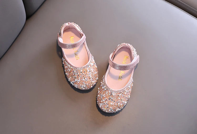 Girl's Princess Shoes Summer Glimmer Round Toe Party Dance Flat Shoe