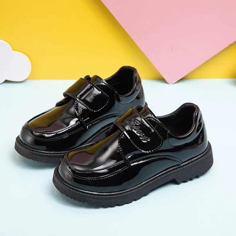Boys Leather Shoes Spring Autumn Fashion Kids Soft Sole Shoes School Student Performance Flats