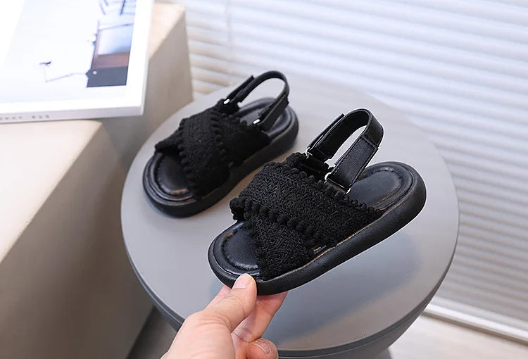 Girls Summer Beach Shoes Ethnic Style Kids Casual Sandals Soft Sole
