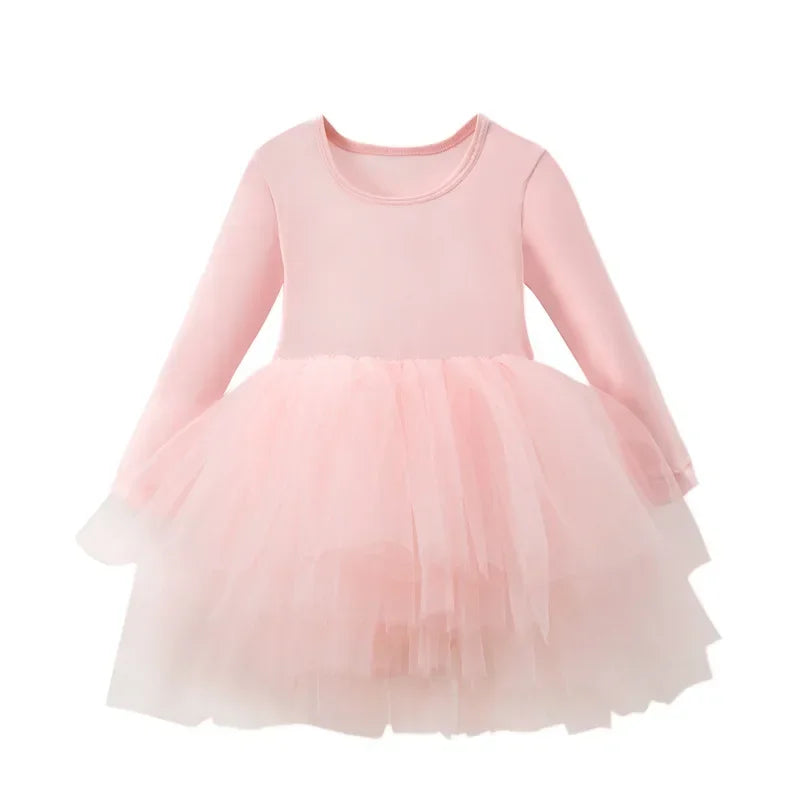 Baby Girl Princess Tutu Dress Long Sleeves Ballet Dress