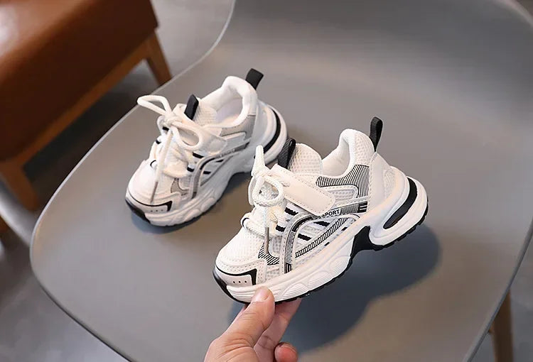 New Kids Sneakers for Girls School Causal Sports Shoes for Boy Spring Autumn Versatile Children Tennis Shoes Mesh Breathable