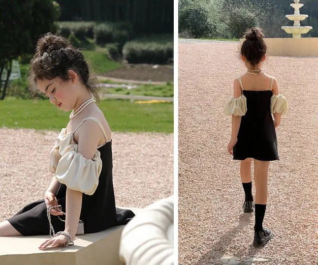 Young Girls New Design Dresses Two Ways To Wear Clothes 2025 Fashion Elegant Bow Patchwork High Grade Teen Girls Dress 5-14Years