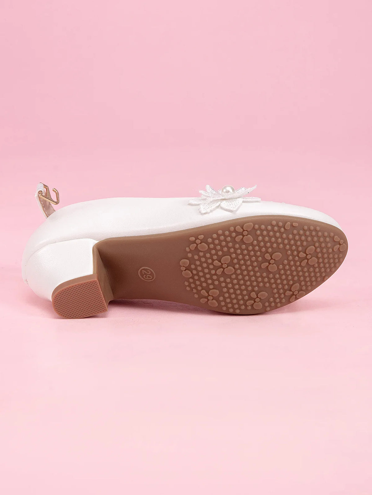 High Heels Flower Girl Shoes for Wedding First Communion White Shoes