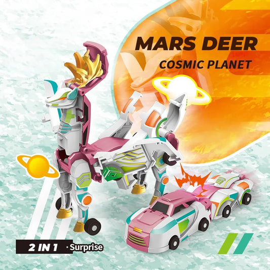 Mars Deer Collision Deformation Car Series 2 in 1 Cars Toys