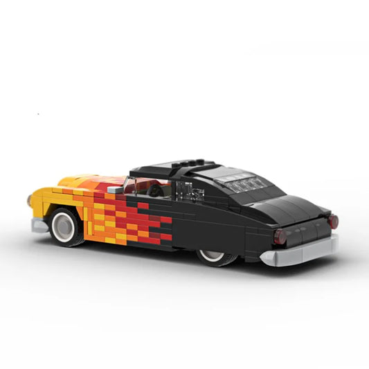 404PCS New MOC-148719 Hot Flame Sports Car Creative City Vehicle Classic Car Model Building Block Toy Children Christmas Gift