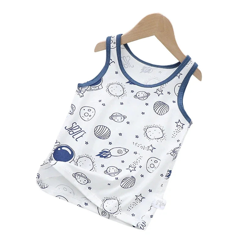 Nabil Space Man Cartoon Tank Tees