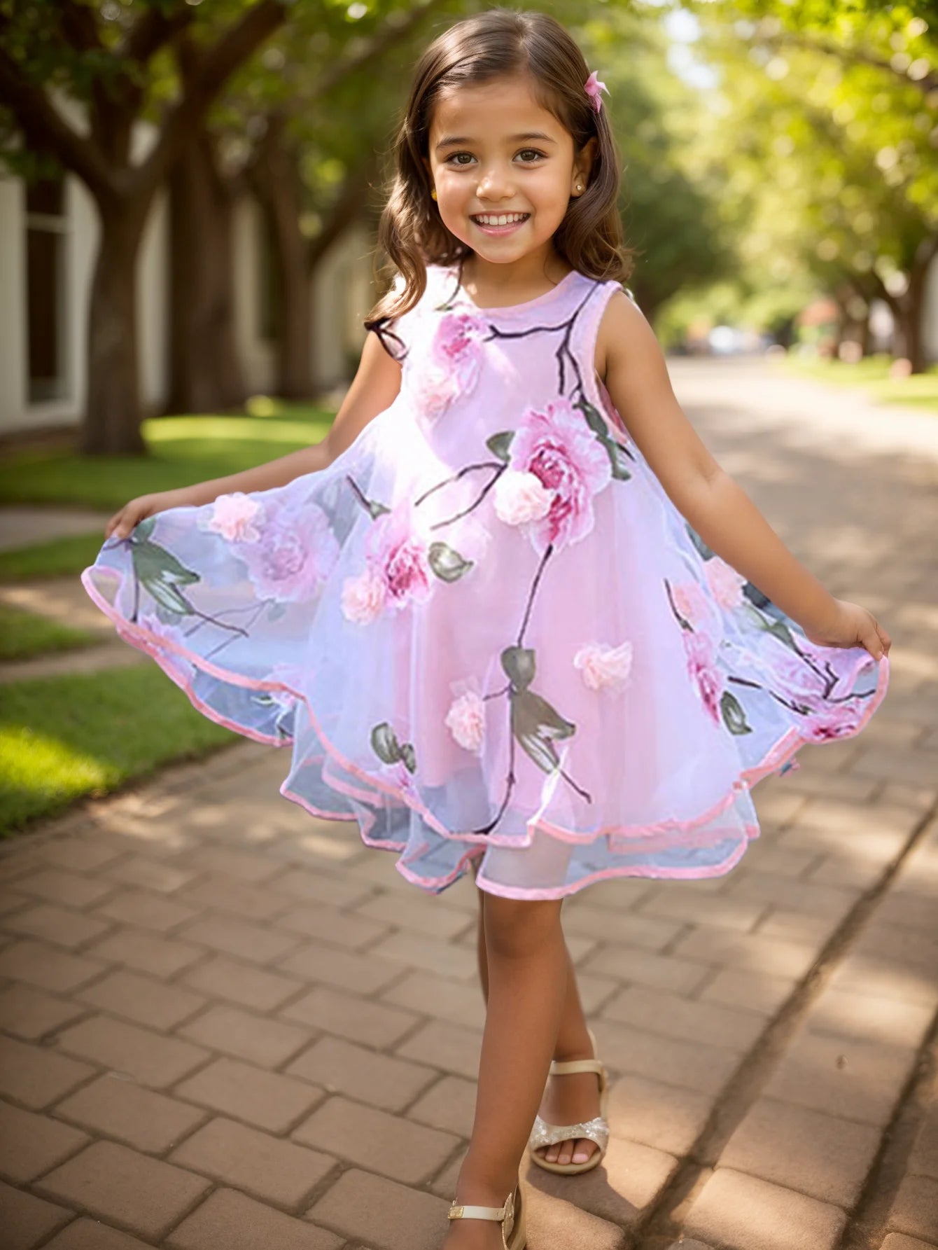 Girls Flower Bohemian Summer Dress ChildKids Girl Beach Dresses