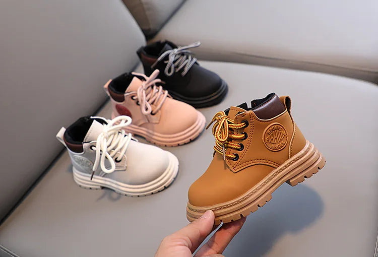 Liam Winter Kids Combat Boots - Non-slip Footwear