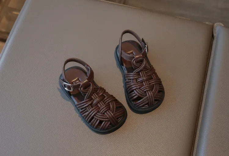 New Sandals Summer Children's Woven Casual Baby Shoes Girls