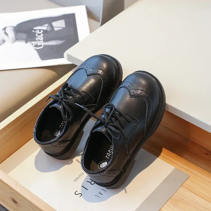 School Student Shoes for Boys Kid Spring Autumn Block New Black Boy Girl Loafer Soft Sole Kid Flats