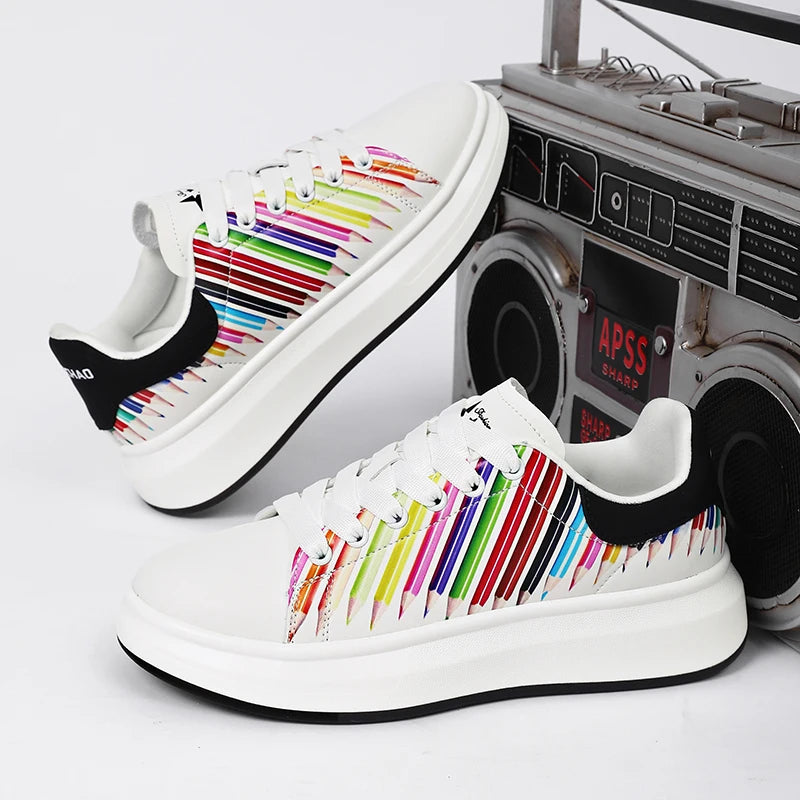 Darius Men Thick Soled Casual Sneakers for Daily Wear