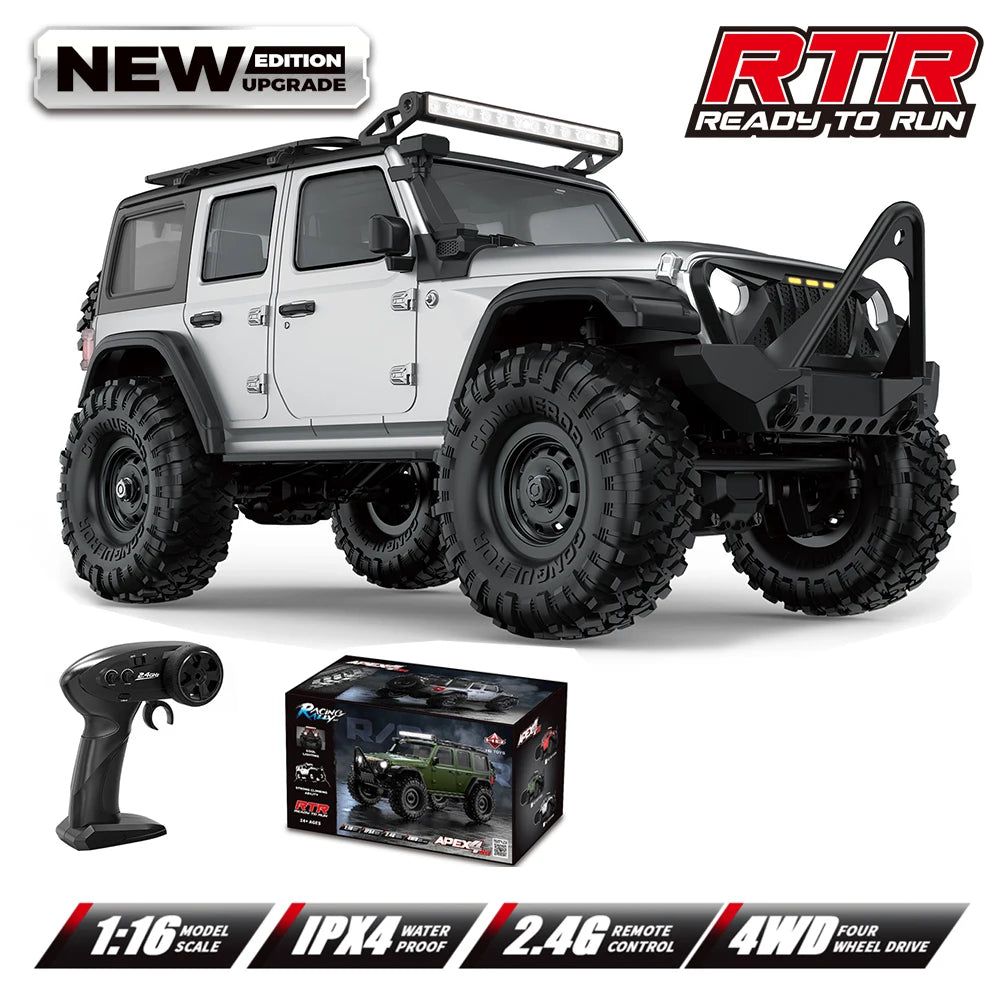 1:16 Scale Ford Bronco RC Rock Crawler Monster Truck 4WD High-Speed Electric Off-Road Toy Car for Boys Outdoor Gifts