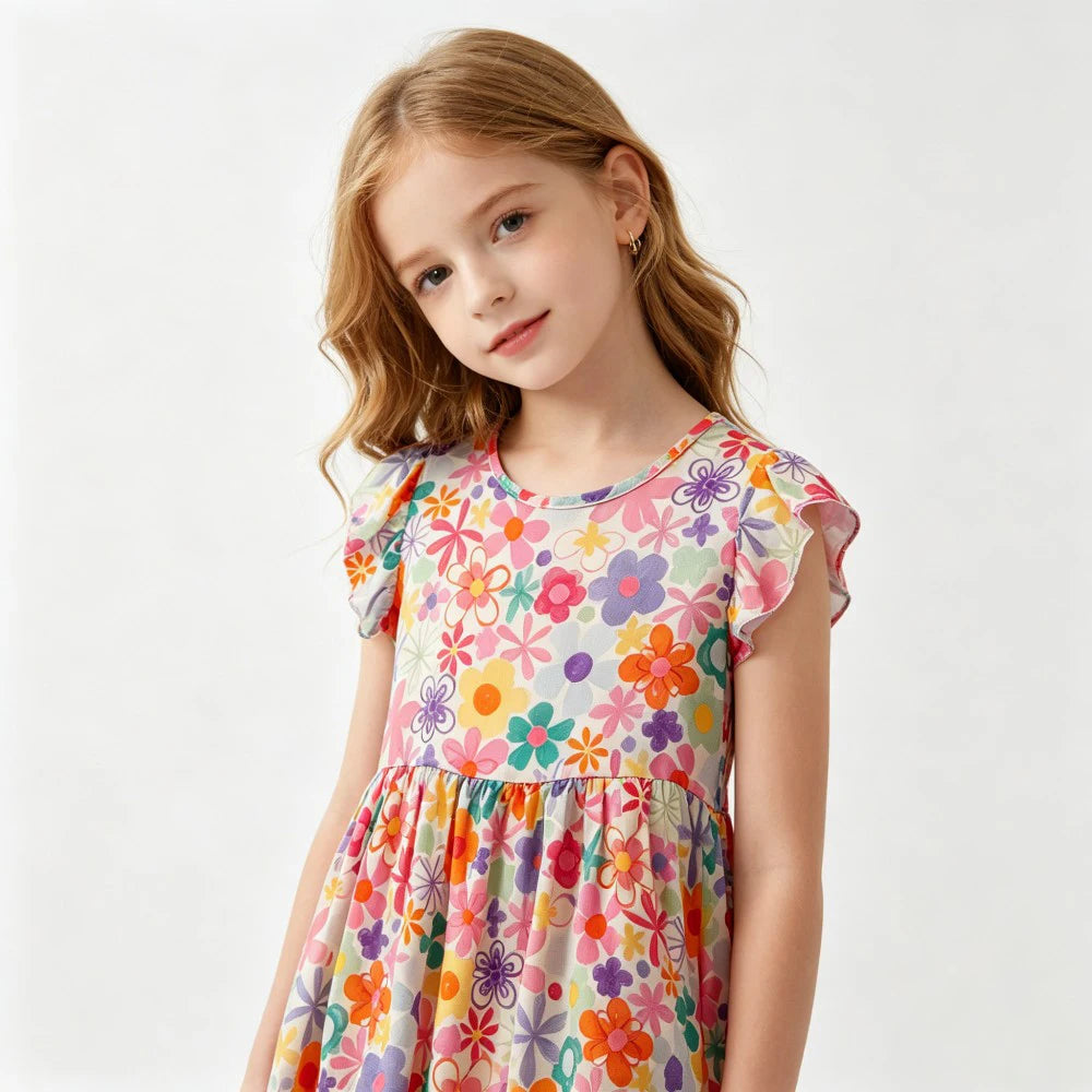 Girls Dresses Toddler Baby 1 to 2 3 4 5 6 7 8 9 10 11 12 13 14 15 16 Years Girl Casual Dress Teenager Korean Cute Children Dress