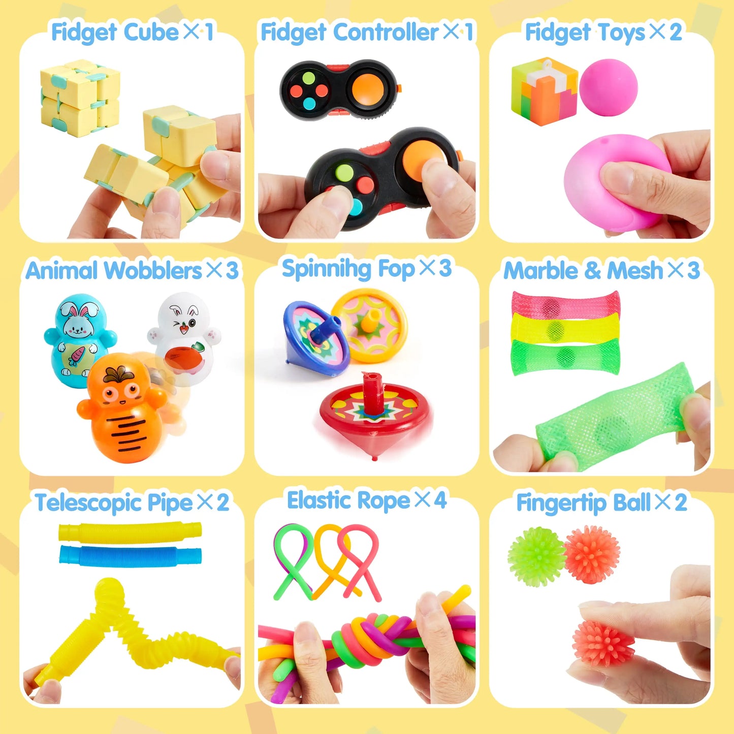 Joyfy 60 Pack Party GiftsFidget Toys Party Favors Autism Sensory Treasure Box
