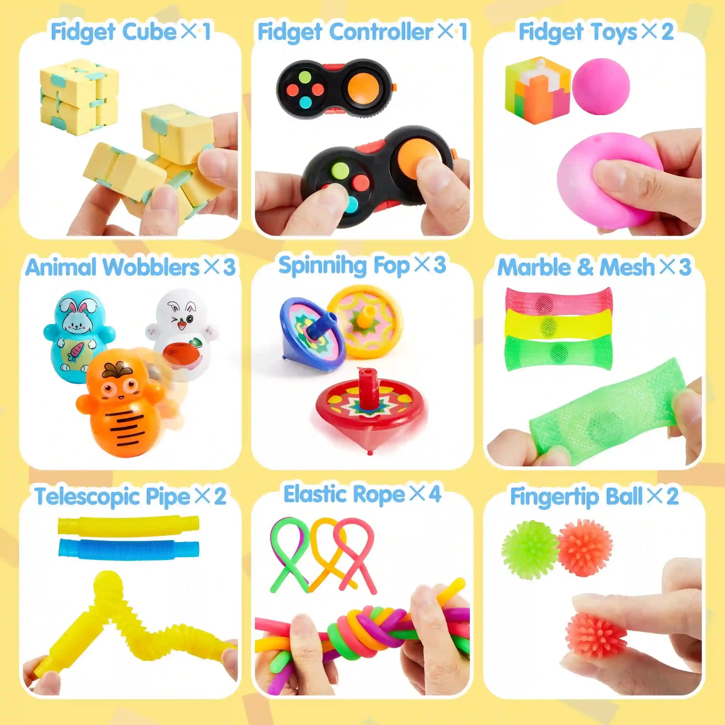 Joyfy 60 Pack Fidget Toys for Stress Relief