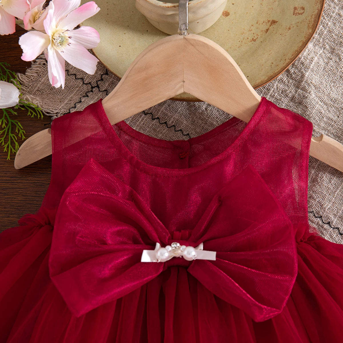 Baby Girl Dress Summer New Sweet Bow Children'S Clothing Suitable For Birthday Parties