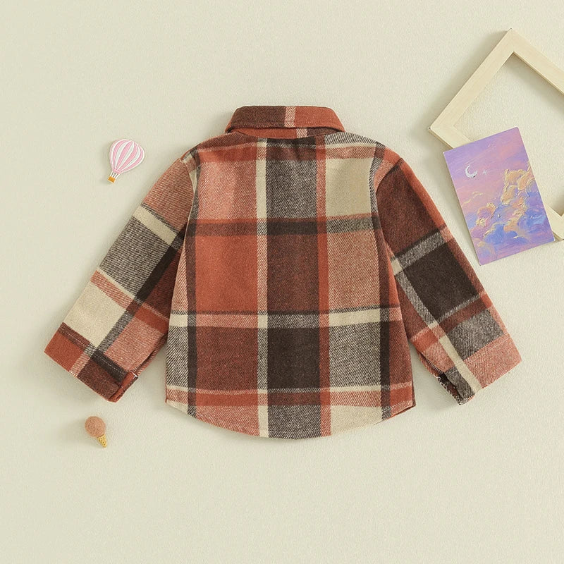 Olga Girl Jacket Print Long Sleeve Button Winter Infant