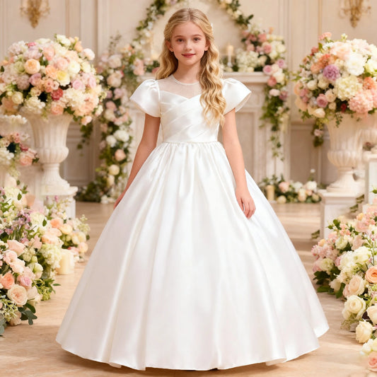 Elegant Baptism Bridesmaids Party Wedding Birthday Princess  Girl Dresses