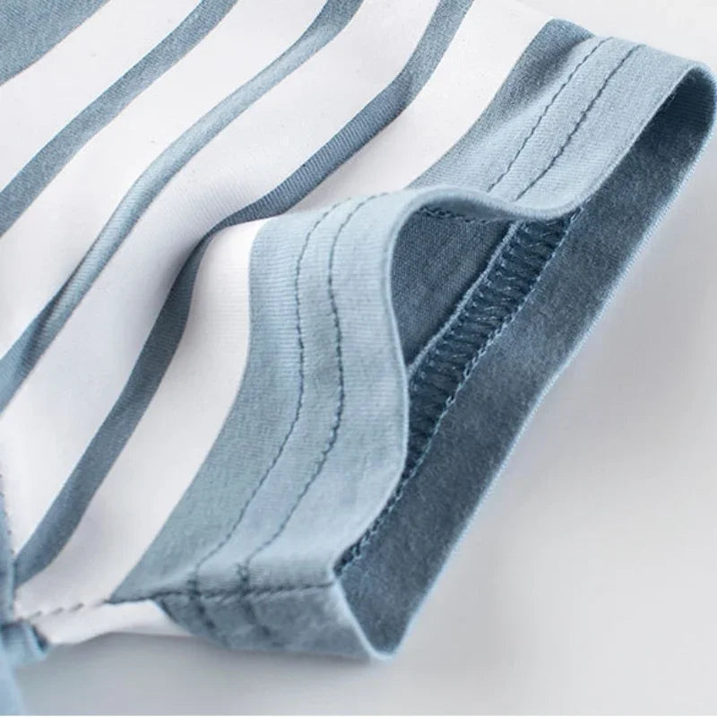 Michael Striped Short Seleeve Tees - GuGuTon baby store - Baby Fashion - Toddlers Outfits - Babies Outfits - Toddler Clothes - Kids Clothing - Newborn Clothes - Newborn Wear - Kids Wear - Trending Clothes - Trending Outfits - Fall Fashion - Winter Fashion - Girls Clothes - Boys Clothes - Babies Wear - Kids Accessories - KidsWear - Summer Clothes - Summer Fashion - Summer Trend - Falls Sweaters - Tops - Bottom - Jeans - Blouse - Dresses - Newborn Dresses - Toys