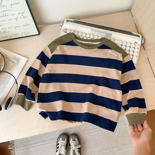 Matthew Striped Contrast Cotton Tees